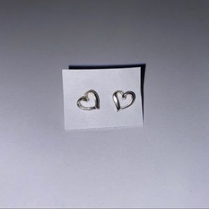 Curvy / Round Heart Stud Earrings